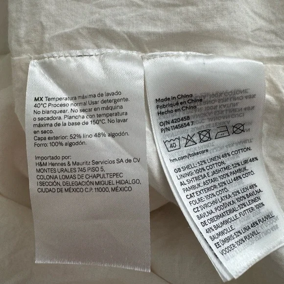 H&M Linen Blend Sweetheart MIDI dress - Picture 9 of 9